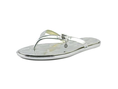 michael kors flip flops silver|michael kors flip flops clearance.